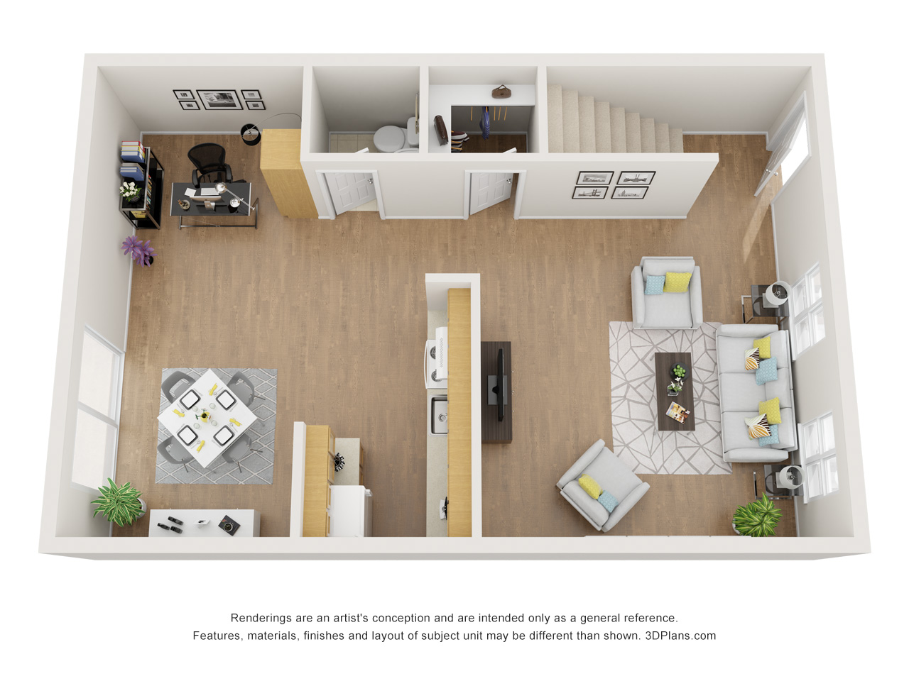 2 Bedroom Townhome - First Floor